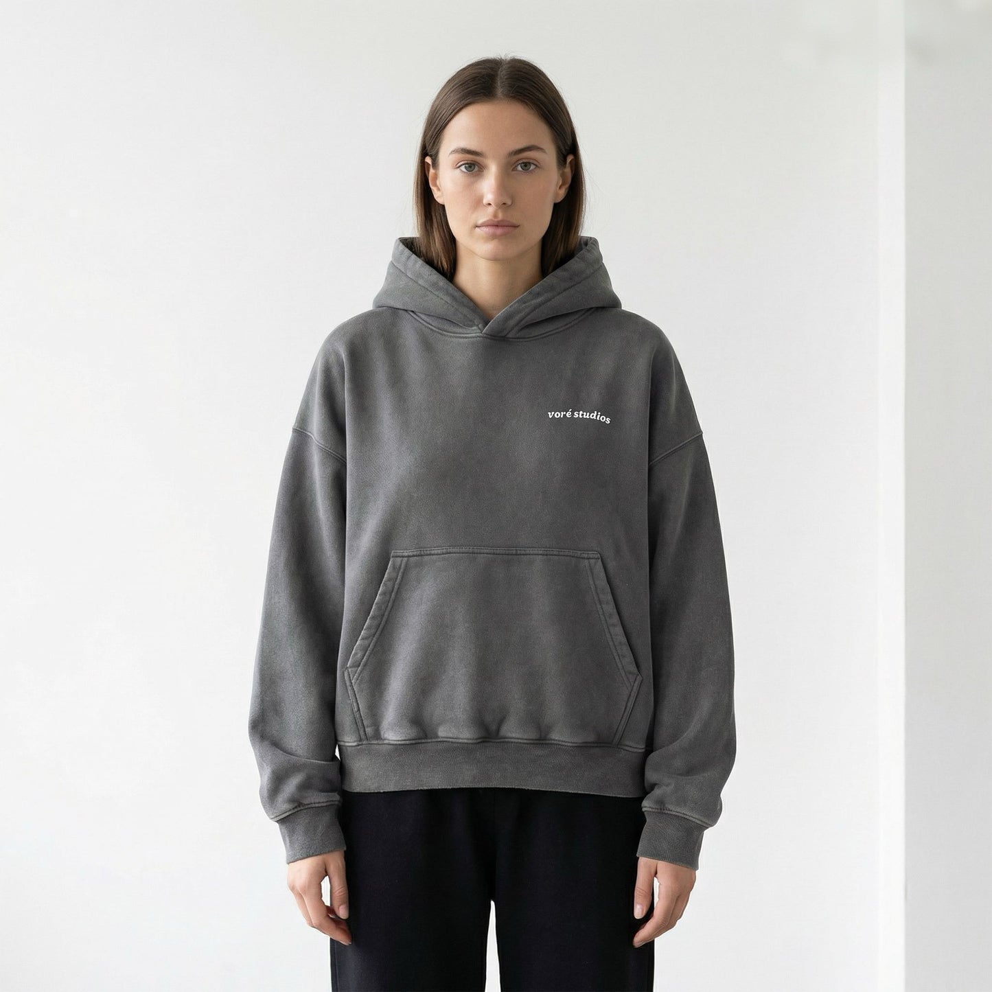 Voré Studio Hoodie Washed Grey